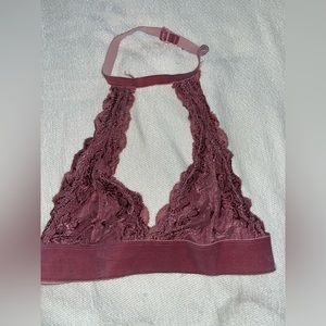 Pink Velvet Bralette with Choker